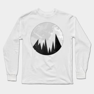 Negative Moon - Geometric & Polygon Long Sleeve T-Shirt